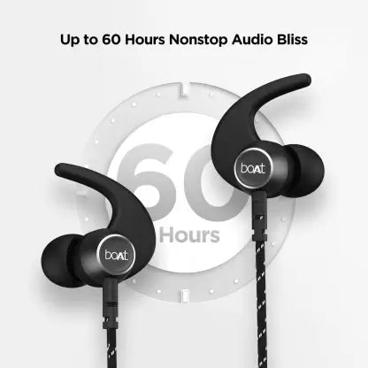 boAt Rockerz 333 Pro with 60 Hours Battery Bluetooth Headset (Active Black, In the Ear) boAt Rockerz 333 Pro with 60 Hours Battery Bluetooth Headset (Active Black, In the Ear)